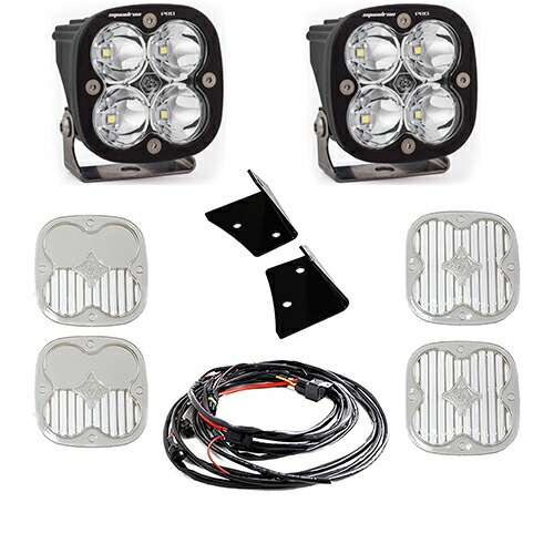 Aピラーマウント LED ライト キット ジープ JKラングラー 2007-2018年 Squadron Pro スポットライト その他照射パターンレンズ付き BajaDesigns 正規品