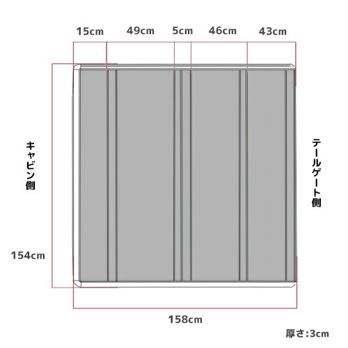 BAK Industries 正規品 BAKFlip F1 トノカバー トヨタ ハイラックス GUN125型に適合 3つ折りタイプトノカバー