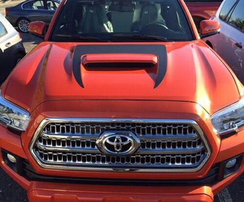 USトヨタ 純正品 TOYOTA タコマ TRDスポーツ 2017-2023年式 ボンネット グラフィックデカール マットブラック 1枚