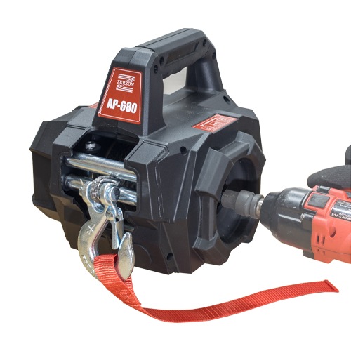 ウインチ ZEREON ゼリオン ドリルウインチ けん引能力 680kg 合成ロープ