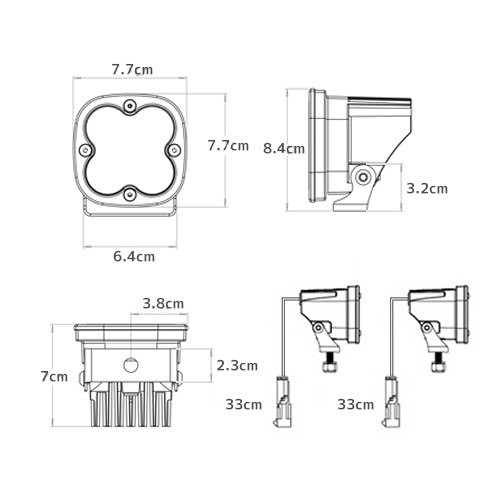 BajaDesigns 正規品 Squadron/S2シリーズ用 55インチ ハーネス
