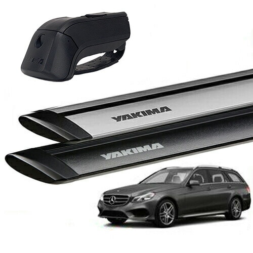 ベースキャリアセット YAKIMA 正規品 メルセデスベンツ Eクラス ワゴン S211/S212系 ルーフレールあり ティンバーライン ジェットストリームバーS