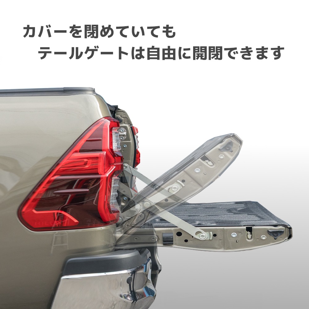 GUN125 RETRAXシャッター式トノカバー　ブラック RETRAX正規品 トヨタ ハイラックス GUN125 前期 後期 ONE MX