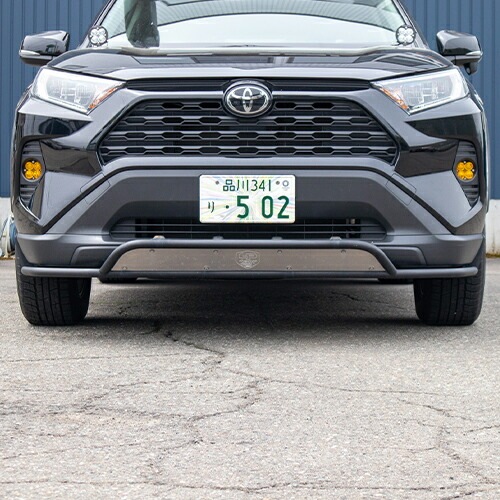 LPAventure 正規品 トヨタ RAV4 2019年式以降現行 フロントプレート付きバンパーガード パウダーコート FLP-RAV4-19-SBG + OPC