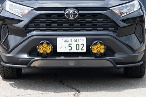 LPAventure 正規品 トヨタ RAV4 2019年式以降現行 フロントプレート付きバンパーガード パウダーコート FLP-RAV4-19-SBG + OPC