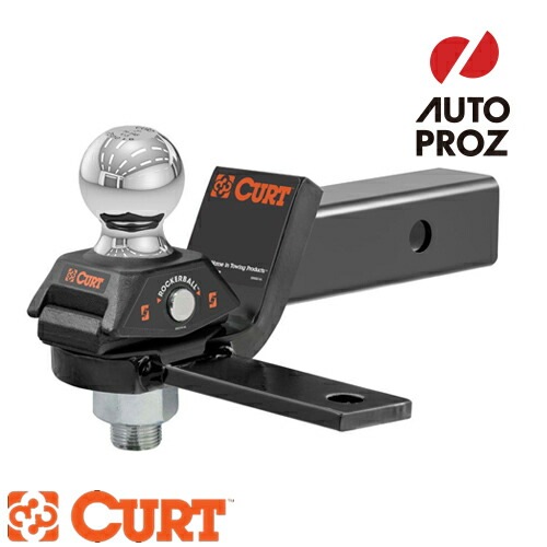 2インチ角用 スウェイタブ ボールマウント 2-5/16インチ RockerBall ロッカーボール クッションボール付き CURT 正規品 【レビューでヒッチピンプレゼント】