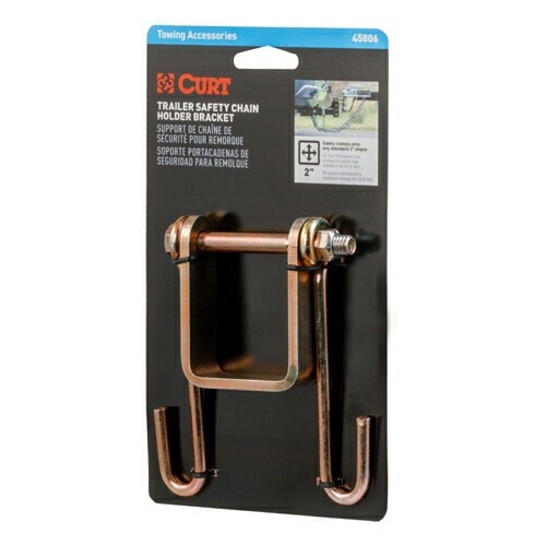 トレーラーセーフティ チェーンホルダーブラケット 2インチ用 2インチ角 CURT 正規品