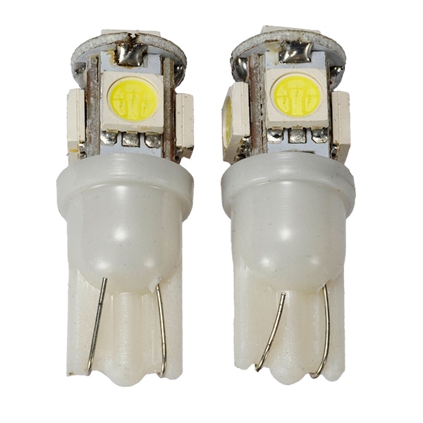 汎用 SMD5チップ LEDバルブ T10 T16 2個セット ホワイト ポジション スモール ヘッドライト バックランプ ナンバー灯 ライセンスランプ|バルブ|UNIVERSAL