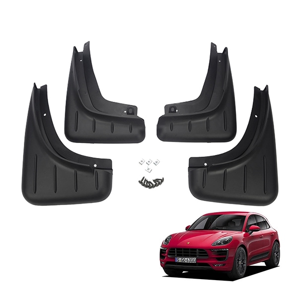  ポルシェ マカン 95B J1H 専用 マッドガード 泥除け 4枚セット 1台分 取付金具付属 PP製