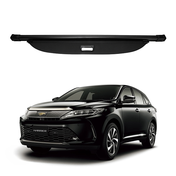 トヨタ車用 トノカバー ハリアー 60系 AVU65W/ZSU60W/ZSU65W 前期 ロールシェード トランク 車種専用設計 ブラック PVC帆布