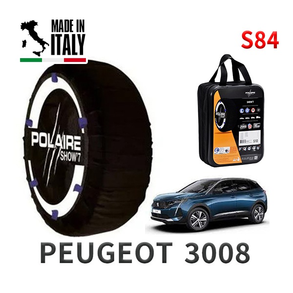POLAIRE 正規品 スノーソックス S84 イタリア製 スノーチェーン Show'7 プジョー 3008 /  P845G06 タイヤサイズ： 225/55R18|スノーソックス (タイヤチェーン