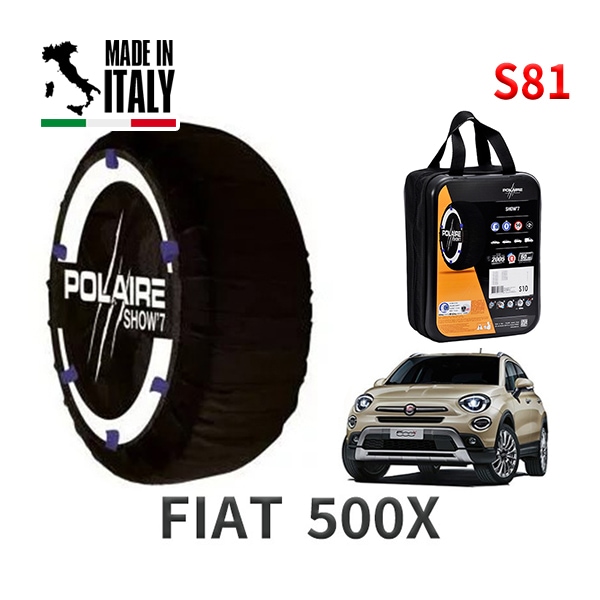 POLAIRE 正規品 スノーソックス S82 イタリア製 スノーチェーン Show'7 フィアット 500X / 33413PM タイヤサイズ: 225/45R18