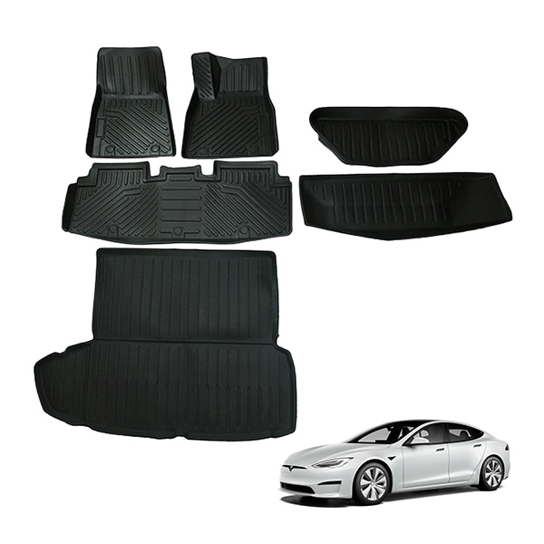 テスラ モデルS TESLA MODEL S 右ハンドル オールウェザーフロアマット ラゲッジマット ハードタイプ  フルセット 防水 耐汚 滑り止め|TESLA|IMPORT BRAND