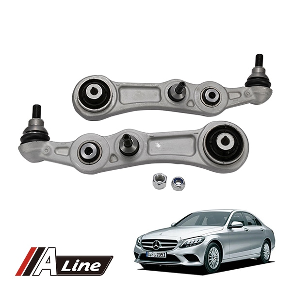 【A-LINE 正規品】 ベンツ Cクラス W205 C180 C200 C220 C250 C300 C350 C63 フロント ロアアーム コントロールアーム ナット付 左右セット 2053306301 2053306401
