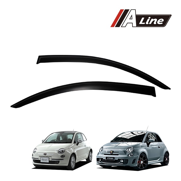 ドアバイザー サイドバイザー スモーク 左右セット フィアット FIAT 500 312系 チンクエチェント アバルト ABARTH 500 595 695　