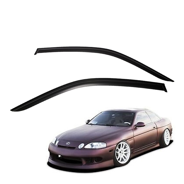 クラシックJDM 正規品トヨタ ソアラ 30系 JZZ30 UZZ30 UZZ31 2.5 ツインターボ 430SCV ドアバイザー スモーク サイドバイザー ドアディフレクター 2点セット