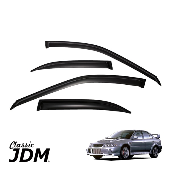 JDMクラシック 正規品 三菱 ランサーエボリューション 6 ランエボ EVO6 ドアバイザー スモーク サイドバイザー ドアディフレクター 4点セット|MITSUBISHI|JPN BRAND