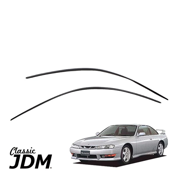 JDMクラシック 正規品 日産 シルビア S14 KS QS ドアバイザー スモーク サイドバイザー ドアディフレクター ルーフバイザー 2ドア クーペ 左右セット　