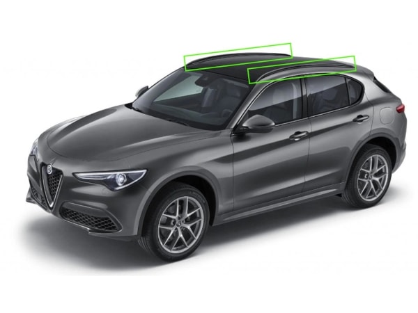 アルファロメオ 純正 ルーフレール ステルヴィオ 949 STELVIO グロスブラック ルーフバー 50903617　　