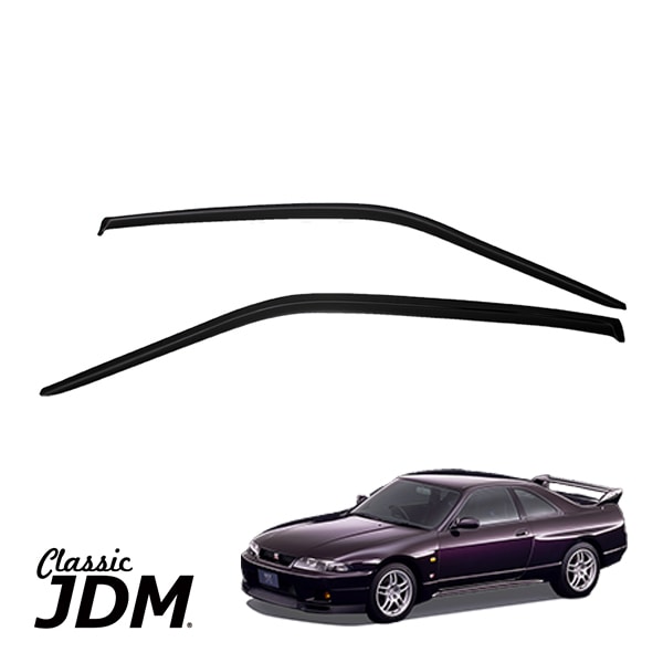 JDMクラシック 正規品 日産 スカイライン GT-R GTR R33 BNR33 BCNR33 ドアバイザー スモーク サイドバイザー ドアディフレクター 2ドア クーペ 左右セット　|NISSAN