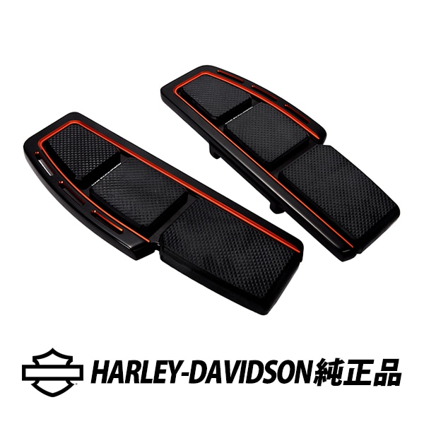 ハーレーダビッドソン 純正 フットボードキット ADVERSARY 2018- FLソフテイル ライダーフットボード装着車 黒 ブラック＆オレンジ 50502256