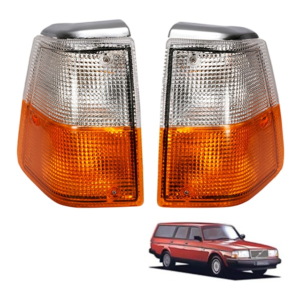 【DEPO 正規品】 ボルボ VOLVO ボルボ 240GL ワゴン セダン 1974-1992 コーナーランプ アッセンブリ 左右セット 純正タイプ 773-1506L-AE 773-1506L-AE