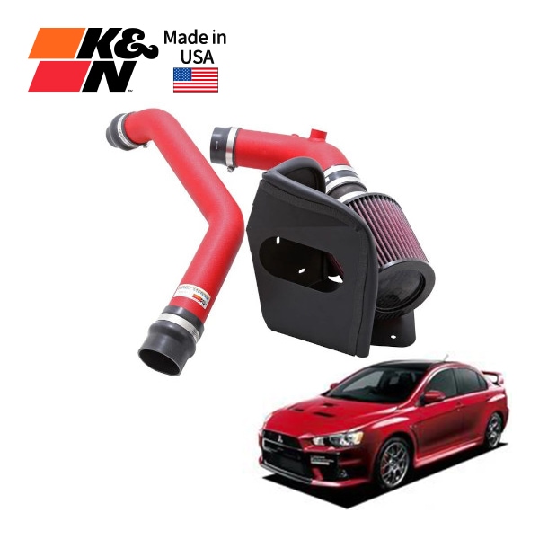 【K&N Filters 正規品】 コールドエアーインテーク エアフィルター エアクリーナー 三菱 ランサーエボリューション ランエボ Ｘ CZ4A ハイフロー アルミチューブ
