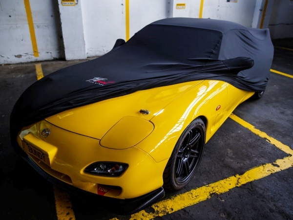 【FITMINT 正規品】マツダ RX-7 FD FD3S型 スピリットR タイプRB バサースト インドアカーカバー 屋内用ボディカバー ブラック 専用設計