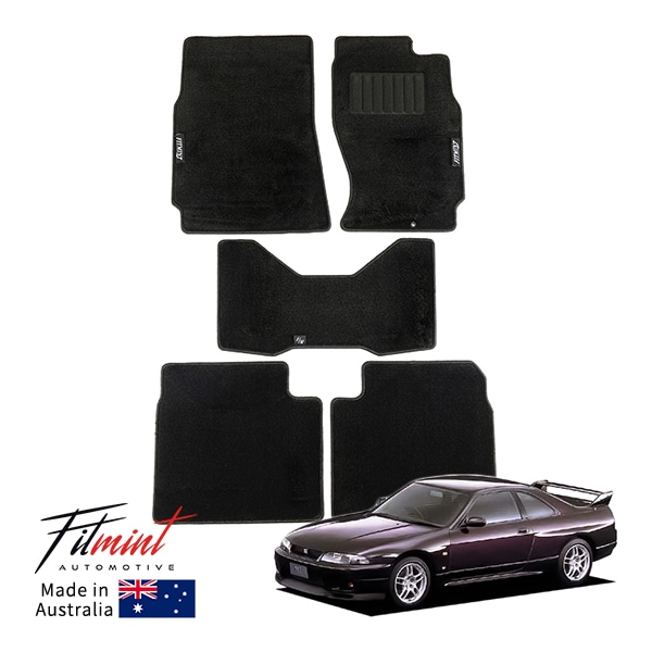 【FITMINT 正規品】 フロアマット カーペットマット ブラック 日産 5代目 スカイライン GT-R GTR GTS GTST 4WD R33 93-98y (平成5年8月〜平成10年4月) 車