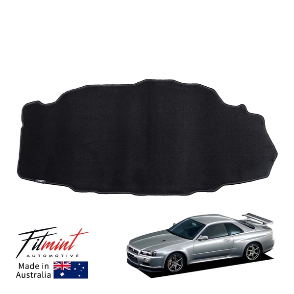 【FITMINT 正規品】 ラゲッジマット トランクマット ブラック 日産 6代目 スカイライン GRR GT-R GTR GTT R34 98-02y (平成10年6月～平成14年7月) 車種別専用設計　
