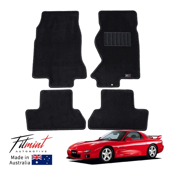 【FITMINT 正規品】 フロアマット カーペットマット ブラック マツダ 3代目 RX-7 スピリットR FD型 91-02y (平成3年12月～平成14年8月) 車種別専用設計　
