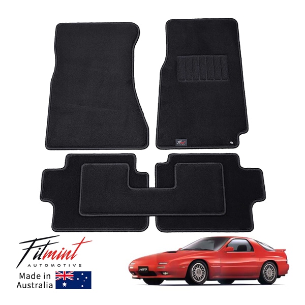【FITMINT 正規品】 フロアマット カーペットマット ブラック マツダ 2代目 RX-7 サバンナ FC型 86-92y (昭和60年10月～平成3年12月) 車種別専用設計　