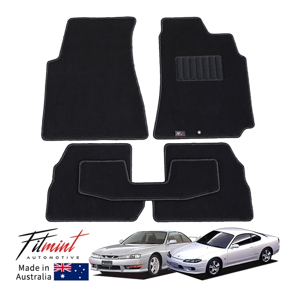 【FITMINT 正規品】 フロアマット カーペットマット ブラック 日産  シルビア S14 S15 93-02y KS QS Silvia 車種別専用設計　