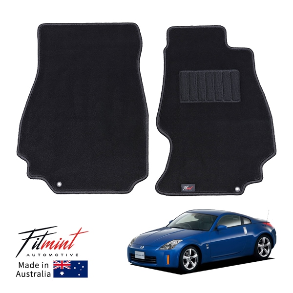 【FITMINT 正規品】 フロアマット フロント2枚セット ブラック 日産 5代目 フェアレディZ Z33 02-08y (平成14年7月〜平成20年12月) 車種別専用設計　|NISSAN|JPN
