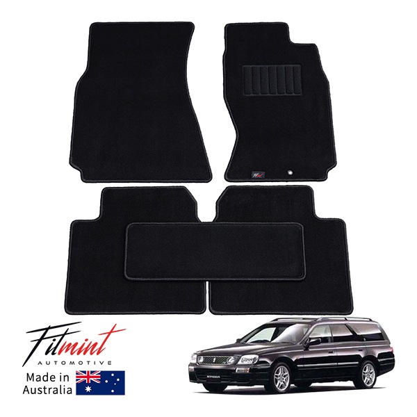 【FITMINT 正規品】 フロアマット カーペットマット ブラック 日産 初代 ステージア 260RS AUTECH 4WD MT車 C34 96-01y (平成8年9月〜平成13年10月) 車種別