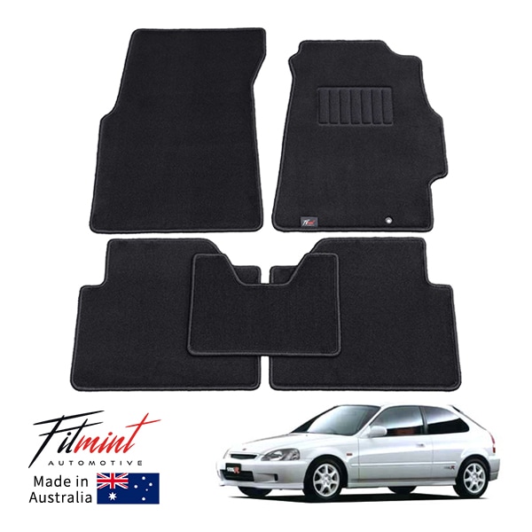 【FITMINT 正規品】ホンダ シビック EK9 3ドアクーペ タイプR TYPE R 1.6 SiR JDM フロアマット カーペットマット ブラック 前後5枚セット