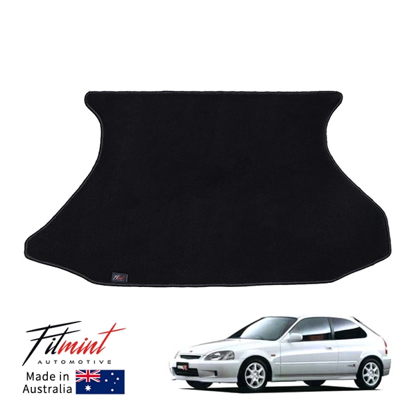 【FITMINT 正規品】ホンダ シビック EK9 3ドアクーペ タイプR TYPE R 1.6 SiR ラゲッジマット トランクマット ブラック 車種別専用設計