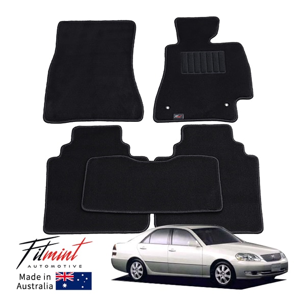 【FITMINT 正規品】 トヨタ マーク2 X110型 グランデＧ グランデ iR-V フロアマット カーペットマット ブラック 前後セット