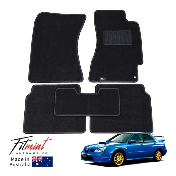 【FITMINT 正規品】 フロアマット4枚セット カーペットマット ブラック スバル 2代目 インプレッサ GD GG 00-07y (平成12年8月〜平成19年6月) 車種別専用設計　