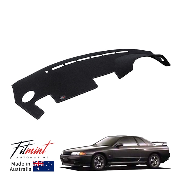 【FITMINT 正規品】 ダッシュマット ダッシュボードマット ブラック 日産 4代目 スカイライン GT-R GTR GTS GTST R32 89-94y (平成元年5月~平成6年7月) 車種別専用設計 日除け 紫外線 映り込み防止 ドレスアップ