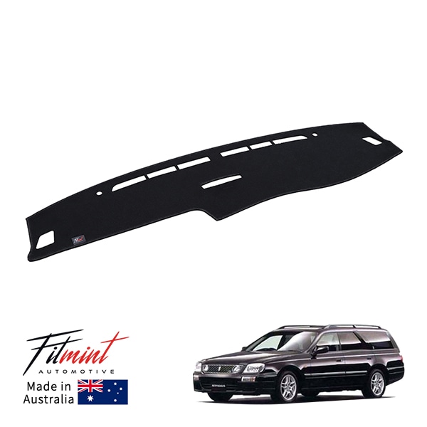 【FITMINT 正規品】 ダッシュマット ダッシュボードマット ブラック 日産 初代 ステージア 260RS AUTECH 4WD C34 96-01y (平成8年9月~平成13年10月) 車種別専用設計 日除け 紫外線 映り込み防止 ドレスアップ
