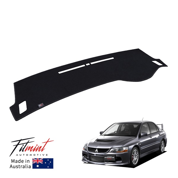 【FITMINT 正規品】 ダッシュマット ダッシュボードマット ブラック 三菱  ランサーエボリューション ランエボ 7/8/9 CT系 01-07y (平成13年2月～平成19年2月) エアバッグモデル 車種別専用設計 日除け 紫外線 映り込み防止 ドレスアップ
