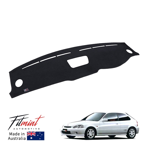 【FITMINT 正規品】 ダッシュマット ダッシュボードマット ブラック ホンダ 6代目 シビック EK 95-00y (平成7年9月～平成12年8月) 車種別専用設計 日除け 紫外線 映り込み防止 ドレスアップ