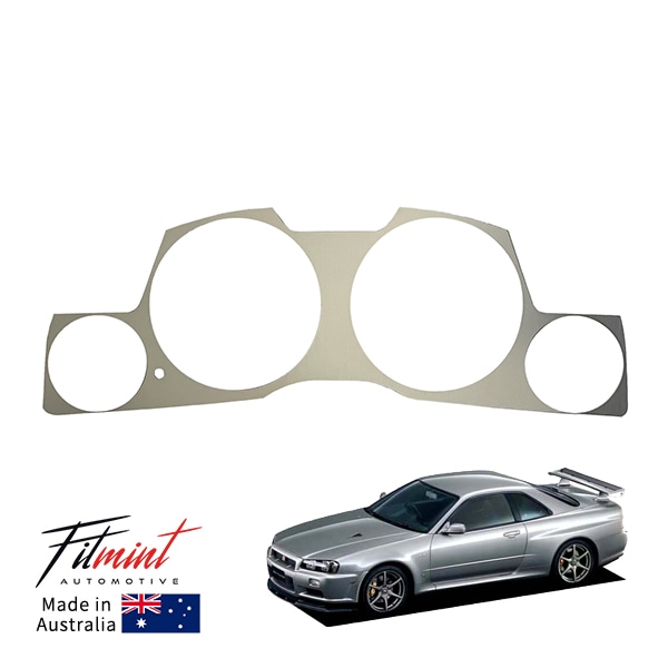 【FITMINT 正規品】日産 ニッサン スカイライン 2ドアクーペ GT-R GTT R34 BCNR34 メータークラスターパネルカバー メーターパネルベゼル