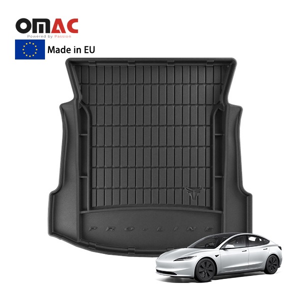 【OMAC 正規品】 プレミアムラゲッジマット テスラ モデル3 17-24y (令和元年5月~現行) オールウェザー 高耐久性 ラゲッジトレイ