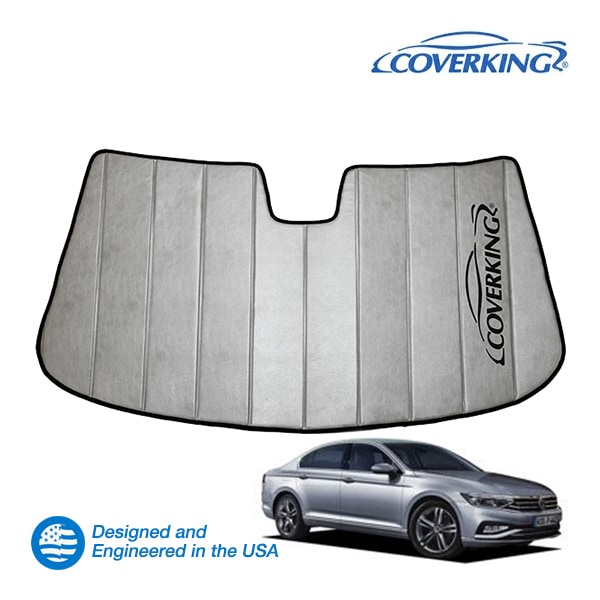 【CoverKing 正規品】 専用設計 サンシェード 吸盤不要 折りたたみ式 グレー 収納袋付き 15-23y(平成27年7月～令和5年11月) フォルクスワーゲン パサート B8 カバーキング　