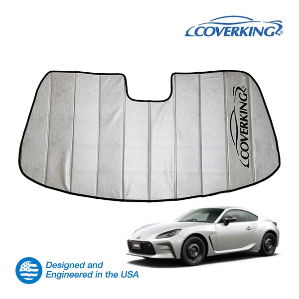 【CoverKing 正規品】 専用設計 サンシェード 吸盤不要 折りたたみ式 グレー 収納袋付き 21-24yトヨタ GR86 ZN8系 MT車 アイサイト非対応 カバーキング　