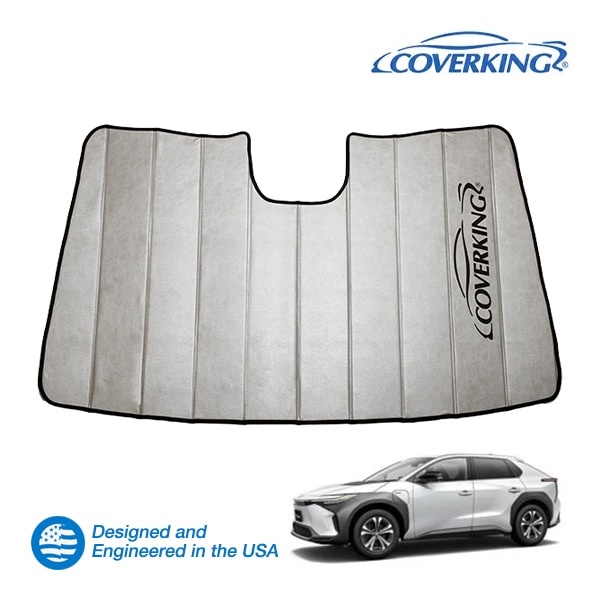 【CoverKing 正規品】 専用設計 サンシェード 吸盤不要 折りたたみ式 グレー 収納袋付き 22y-(令和4年5月～現行) トヨタ bZ4X 10系 カバーキング　