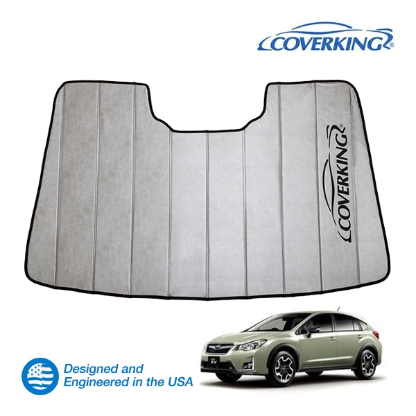 【CoverKing 正規品】 専用設計 サンシェード 吸盤不要 折りたたみ式 グレー 収納袋付き 12-17y(平成24年10月~平成29年4月) スバル XV GP系 カバーキング