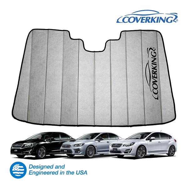 【CoverKing 正規品】 専用設計 サンシェード 吸盤不要 折りたたみ式 グレー 収納袋付き14-20y(平成26年8月～令和2年4月) スバル WRX VA系 インプレッサスポーツ GP/GJ系 カバーキング　